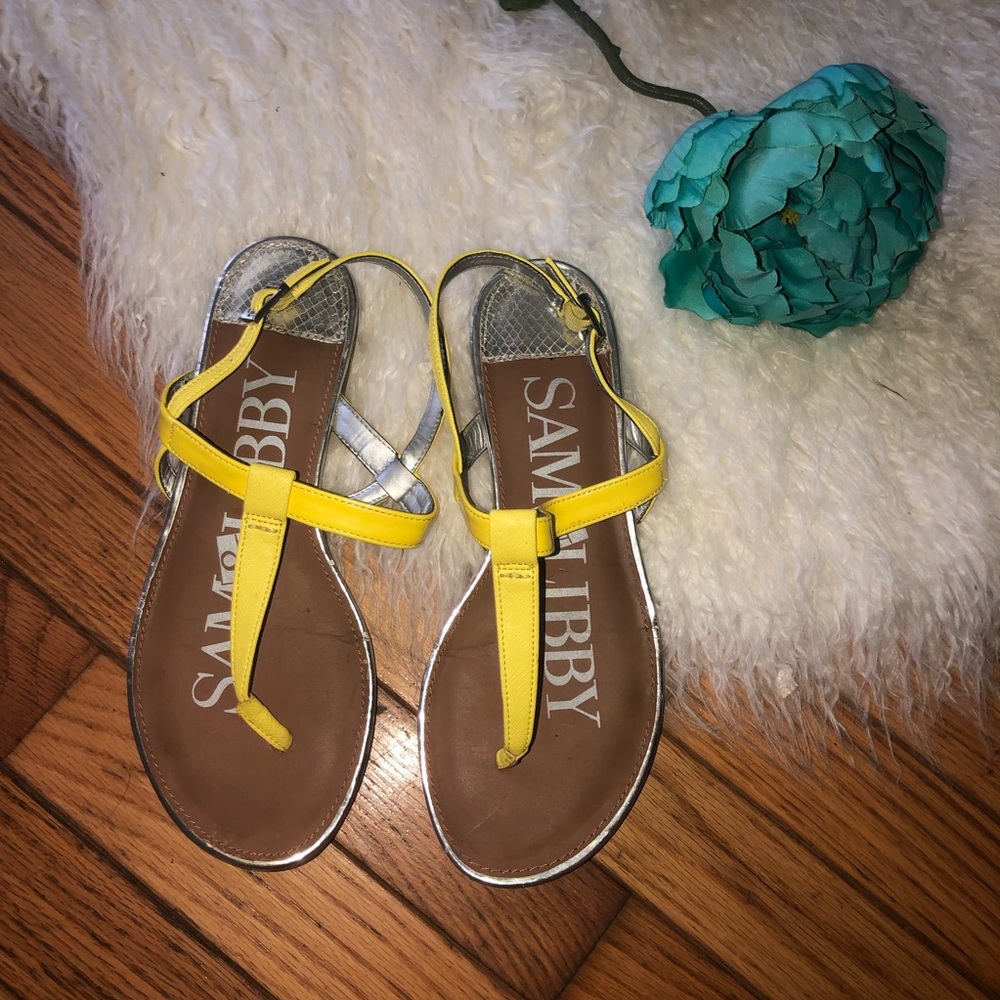 Yellow Sam & Libby Sandals 7.5